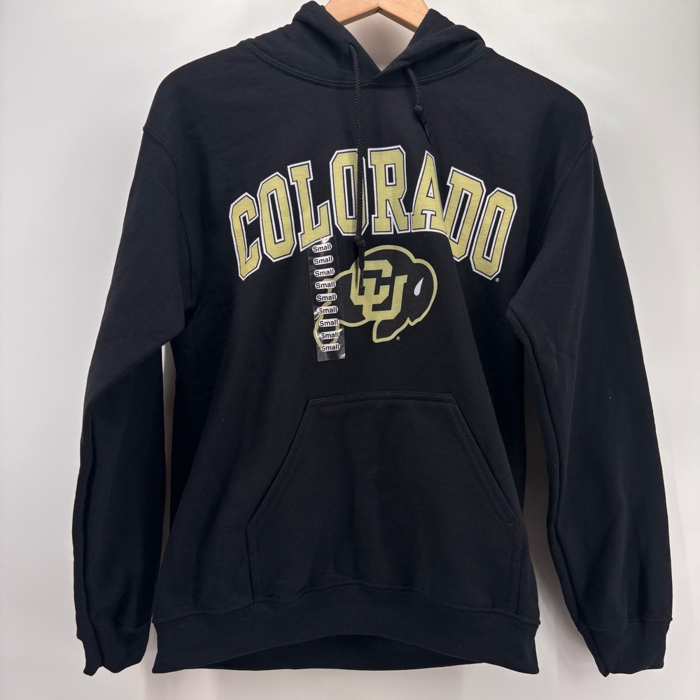 Fanatics Colorado Buffaloes Hoodie Mens Small Black NCAA Graphic Like New CU